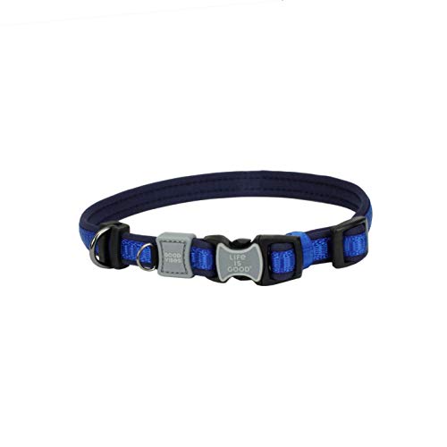 Coastal Pet Products Life is Good® Padded Dog Collar-Blue