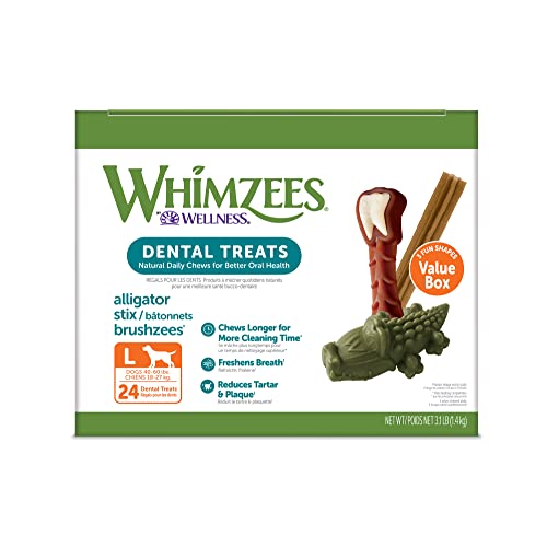 Whimzees Dog Dental Treats - Extra Value Box-24 per box