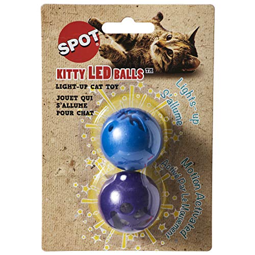Kitty LED Balls Light Up Cat Toys-2 Pack