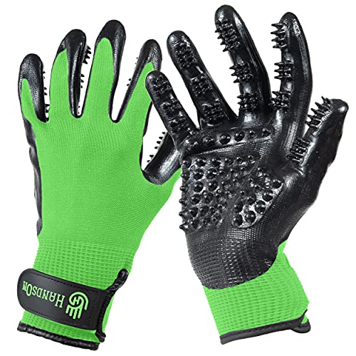 HandsOn Grooming Gloves - Green