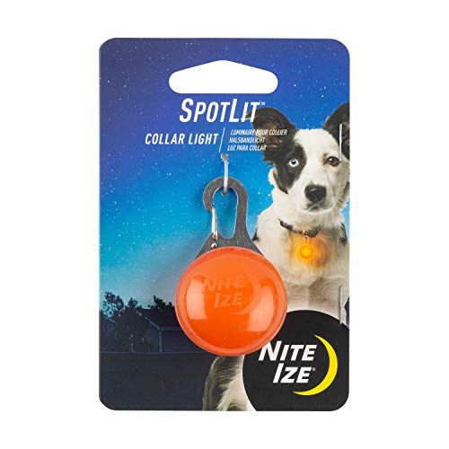 Nite Ize Dog Collar Light Clip - Orange Spotlit