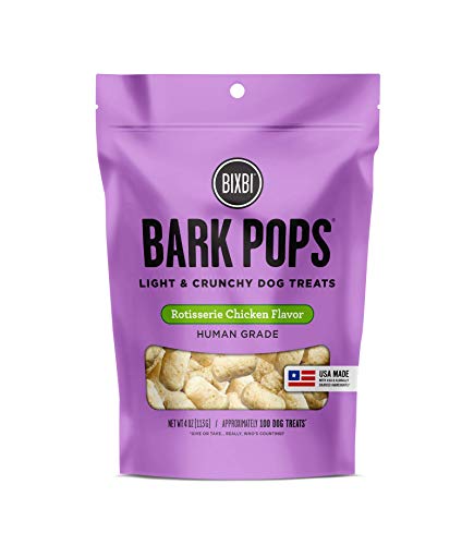 BIXBI Bark Pops Light & Crunchy Dog Treats-Rotisserie Chicken