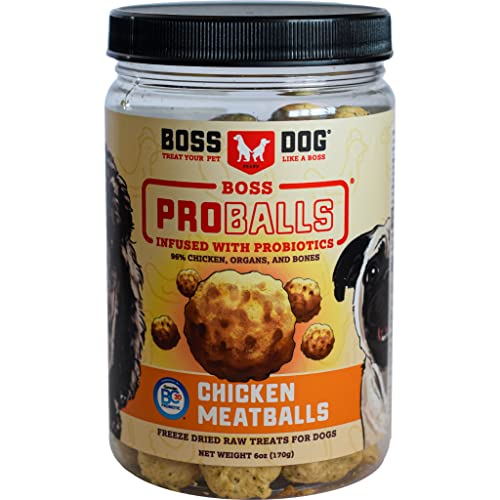 Boss Dog Dog Treats - Pro Balls Freeze Dried Raw Beef Chicken