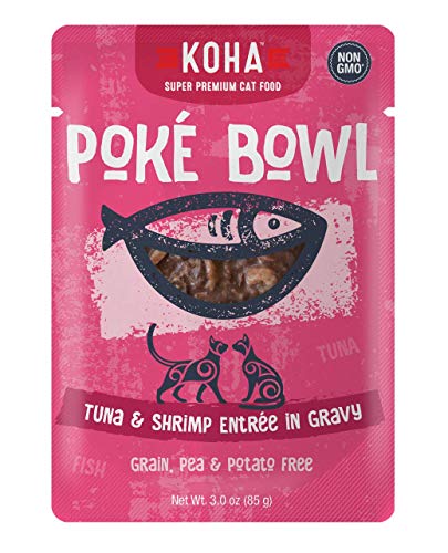 KOHA Poké Bowl Tuna & Shrimp Entrée in Gravy for Cats