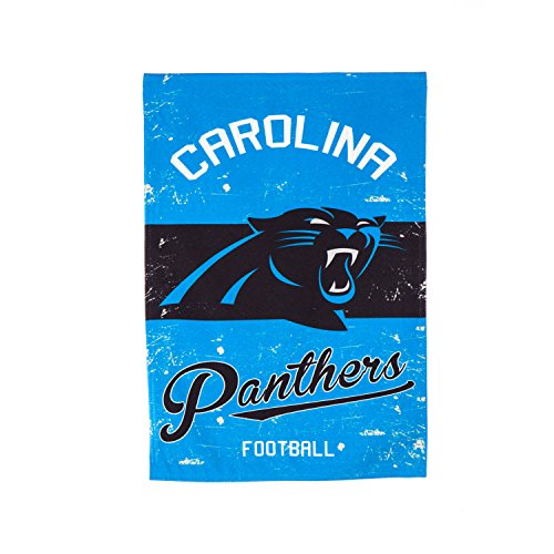 Carolina Panthers Vintage Linen Garden Flag