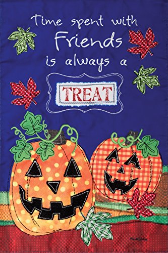 Evergreen Time Spent with Friends is Always a Treat Halloween Garden Flag