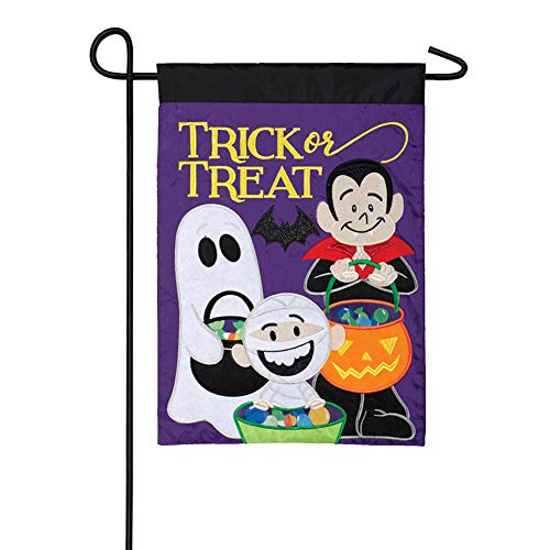 Carson Trick or Treat Ghosts and Goblins Halloween Garden Flag