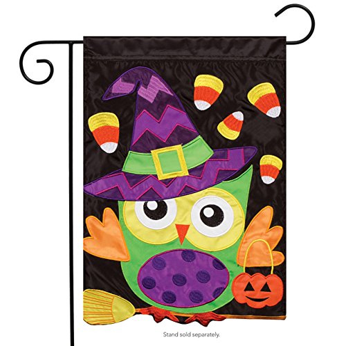 Carson Trick or Treat Owl Halloween Garden Flag