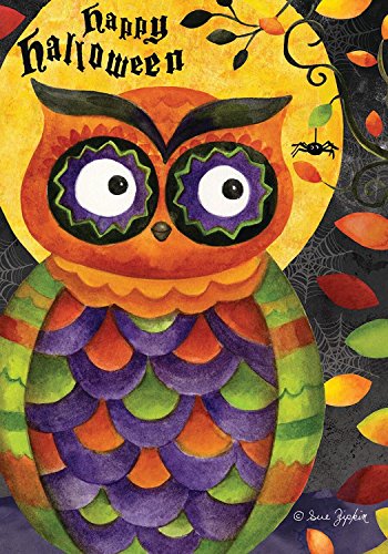 Briarwood Lane Happy Halloween Spooky Owl Garden Flag