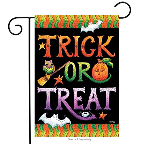 Briarwood Lane Trick or Treat Halloween Garden Flag