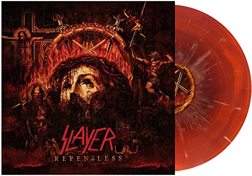 Slayer Repentless (oxblood & Orange Swirl W Mustard Splatter Vinyl) Amped Exclusive 