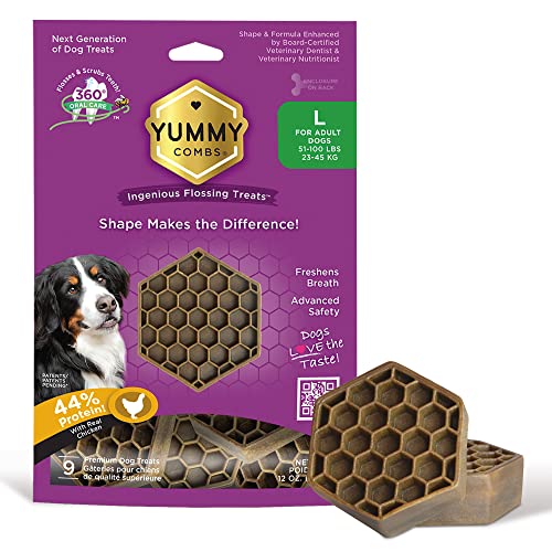 Yummy Combs Ingenious Flossing Treats Dental Treats for Dogs-L