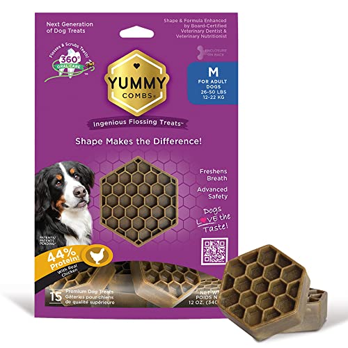 Yummy Combs Ingenious Flossing Treats Dental Treats for Dogs-M
