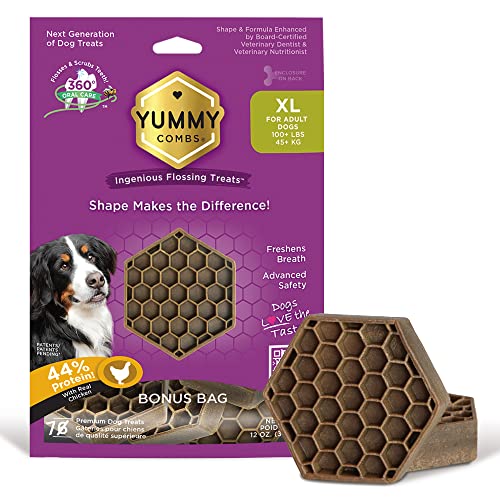 Yummy Combs Ingenious Flossing Treats Dental Treats for Dogs-XL