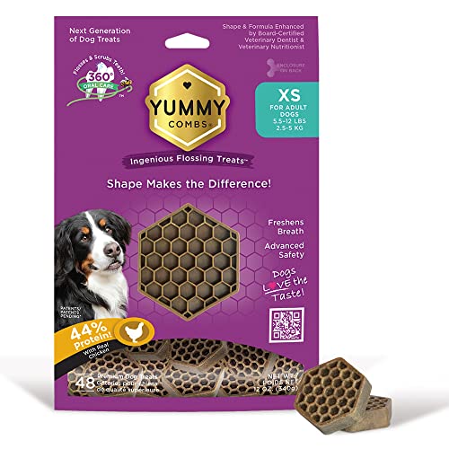 Yummy Combs Ingenious Flossing Treats Dental Treats for Dogs-XS