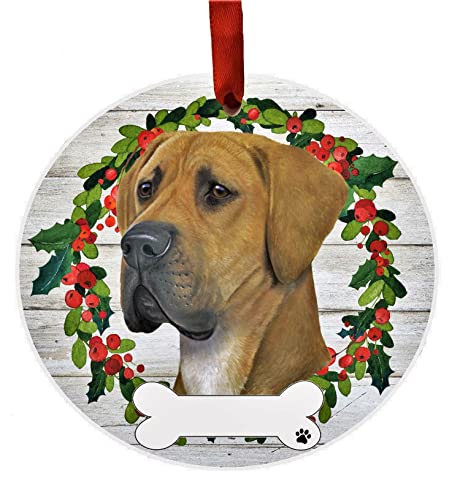 E&S Imports Personalizable Christmas Wreath Ornament-Great Dane