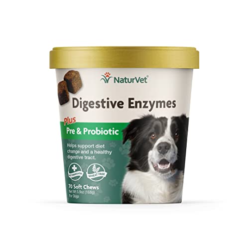 NaturVet Digestive Enzymes Soft Chews with Prebiotics & Probiotics