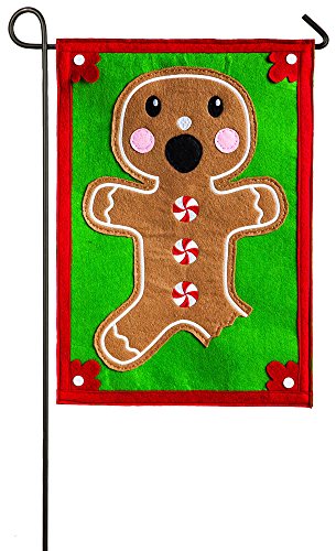 Evergreen Gingerbread Man Christmas Garden Flag