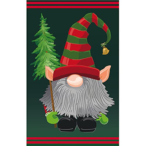 Evergreen Gnome Elf Christmas Garden Flag