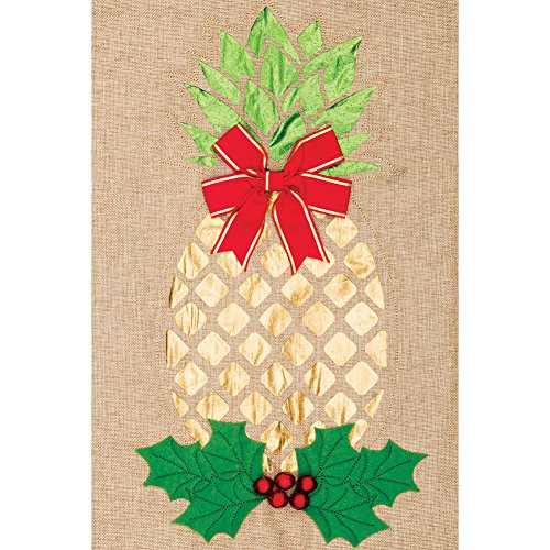 Evergreen Christmas Pineapple Garden Flag