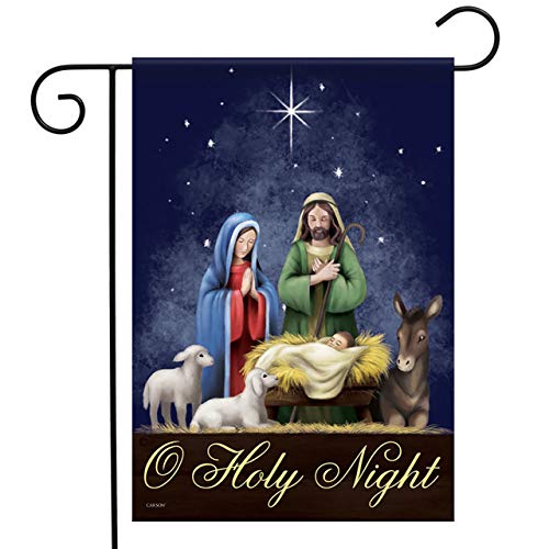 Carson O Holy Night Peaceful Stillness Nativity Christmas Garden Flag