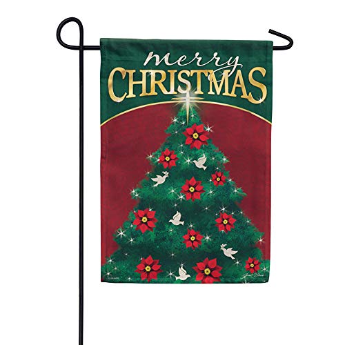 Evergreen Merry Christmas Peace Tree Garden Flag