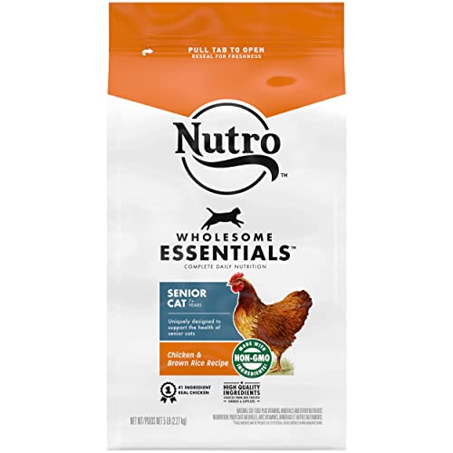 Nutro Wholesome Essentials Natural Dry Cat Food Senior Formula with Chicken & Brown Rice Recipe