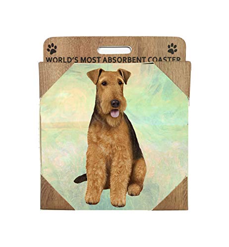 E&S Stone Coaster-Airedale Terrier
