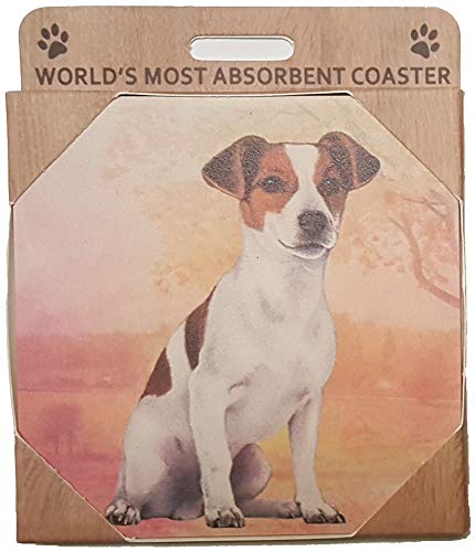 E&S Stone Coaster-Jack Russell