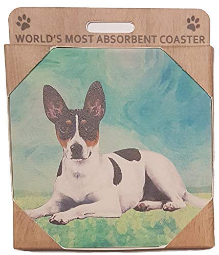 E&S Stone Coaster-Rat Terrier