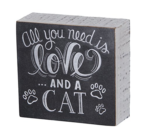 Primitives by Kathy Box Sign-All You Need is Love and a Cat