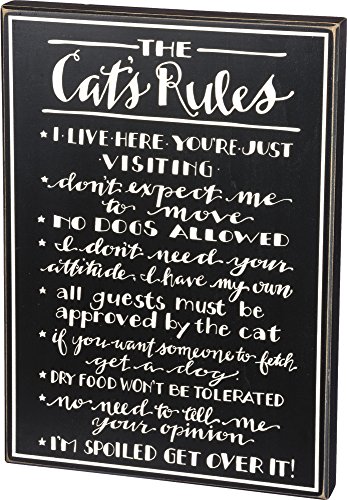 Primitives by Kathy Box Sign-The Cat's Rules