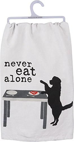 Primitives by Kathy Kitchen Towel-Never Eat Alone