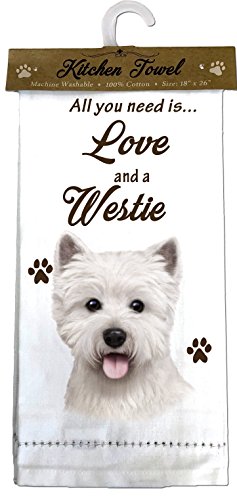 E&S Kitchen Towel All You Need is Love and a-Westie