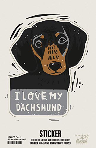 Primitives by Kathy Sticker-I Love My Dachshund