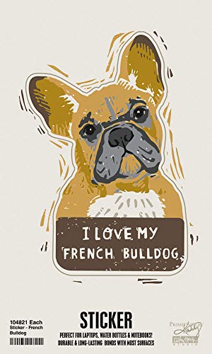 Primitives by Kathy Sticker-I Love My French Bulldog