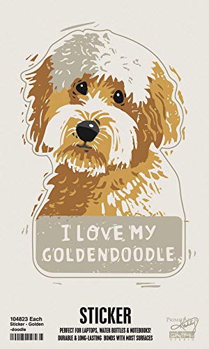 Primitives by Kathy Sticker-I Love My Goldendoodle