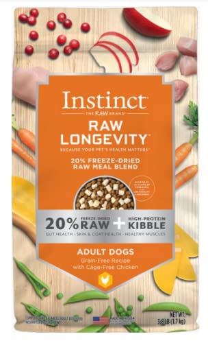 Nature's Variety Instinct® Raw Longevity™ 20% Freeze-Dried Raw Meal Blend Cage-Free Chicken Recipe for Dogs