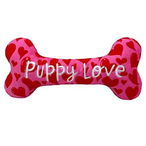 Huxley & Kent Power Plush Plush Dog Toy - Puppy Love Bone