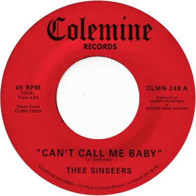 Thee Sinseers/Can't Call Me Baby / Take A Chance (Red Vinyl)@Amped Exclusive