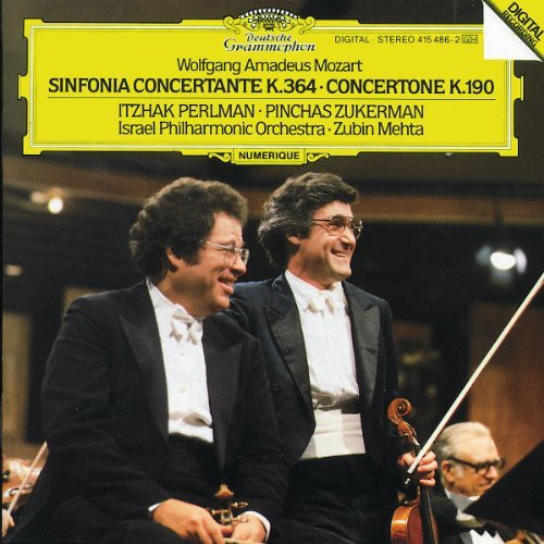 Wolfgang Amadeus Mozart Sinf Concertante Concertone Perlman (vn) Zukerman (va) Mehta Israel Po 