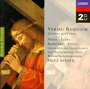Price Reiner Vienna Philharmon Requiem Four Sacred Pieces Price Elias Bjorling Tozzi Reiner & Mehta Various 