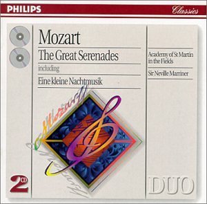 W.A. Mozart Great Serenades 2 CD Set Marriner Asmf 