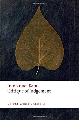 Immanuel Kant Critique Of Judgement 