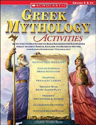 Marcia Worth Baker Greek Mythology Activities Activities To Help Students Build Background Know 