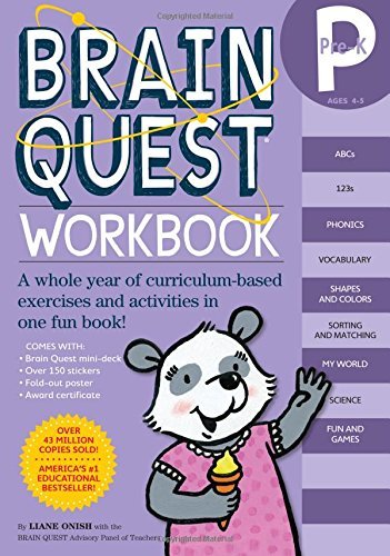 Liane Onish/Brain Quest Workbook@ Pre-K [With Stickers]