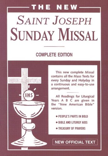 Catholic Book Publishing & Icel St. Joseph Sunday Missal Complete Edition In Accordance With The Roman Mis 