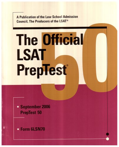 Law School Admission Council Official Lsat Preptest The September 2006 Form 6lsn70 