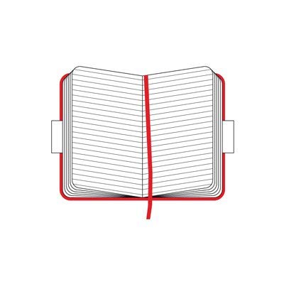 Moleskine Classic Pocket Notebook/Ruled - Scarlet Red@Hard Cover