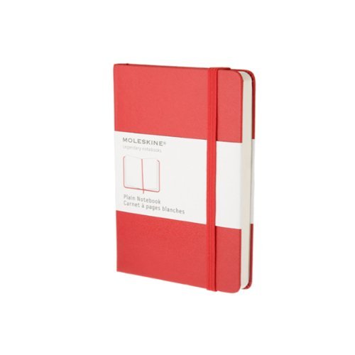 Moleskine Pocket Notebook/Plain - Scarlet Red@Hard Cover